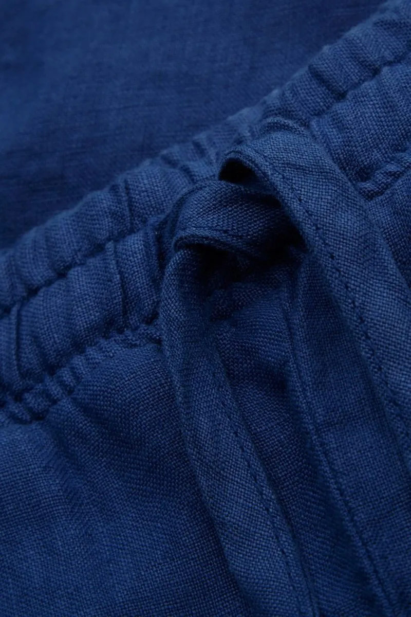 Lourdes Pants | Blue Linen