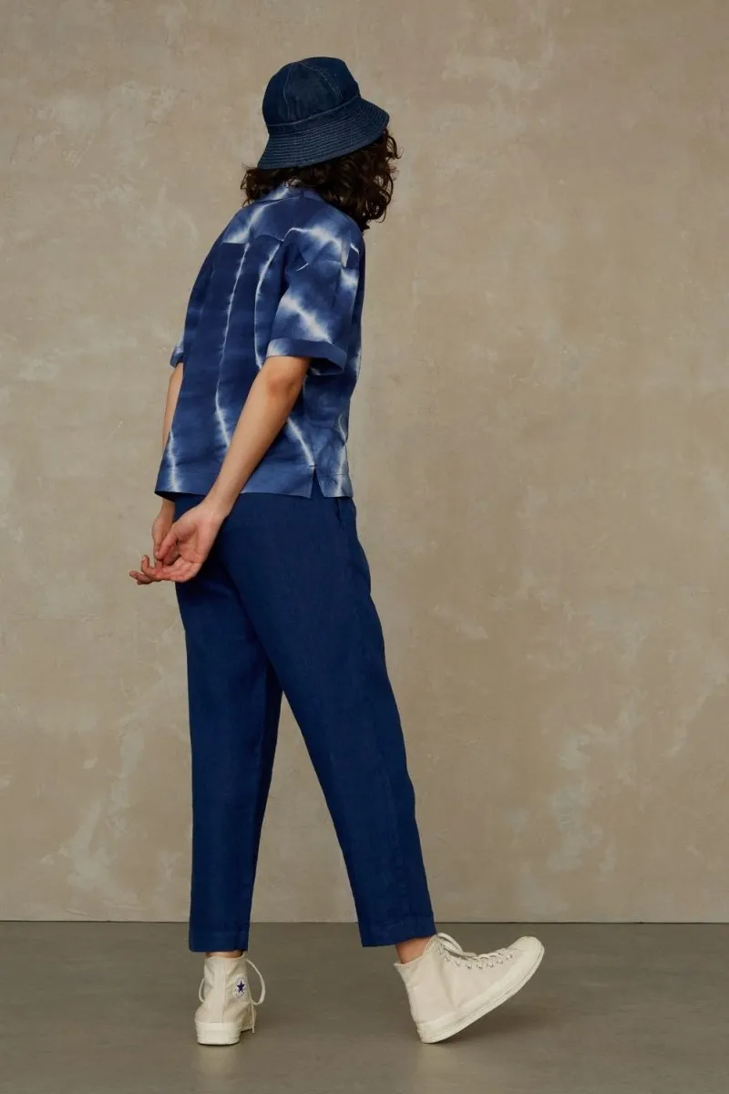 Lourdes Pants | Blue Linen