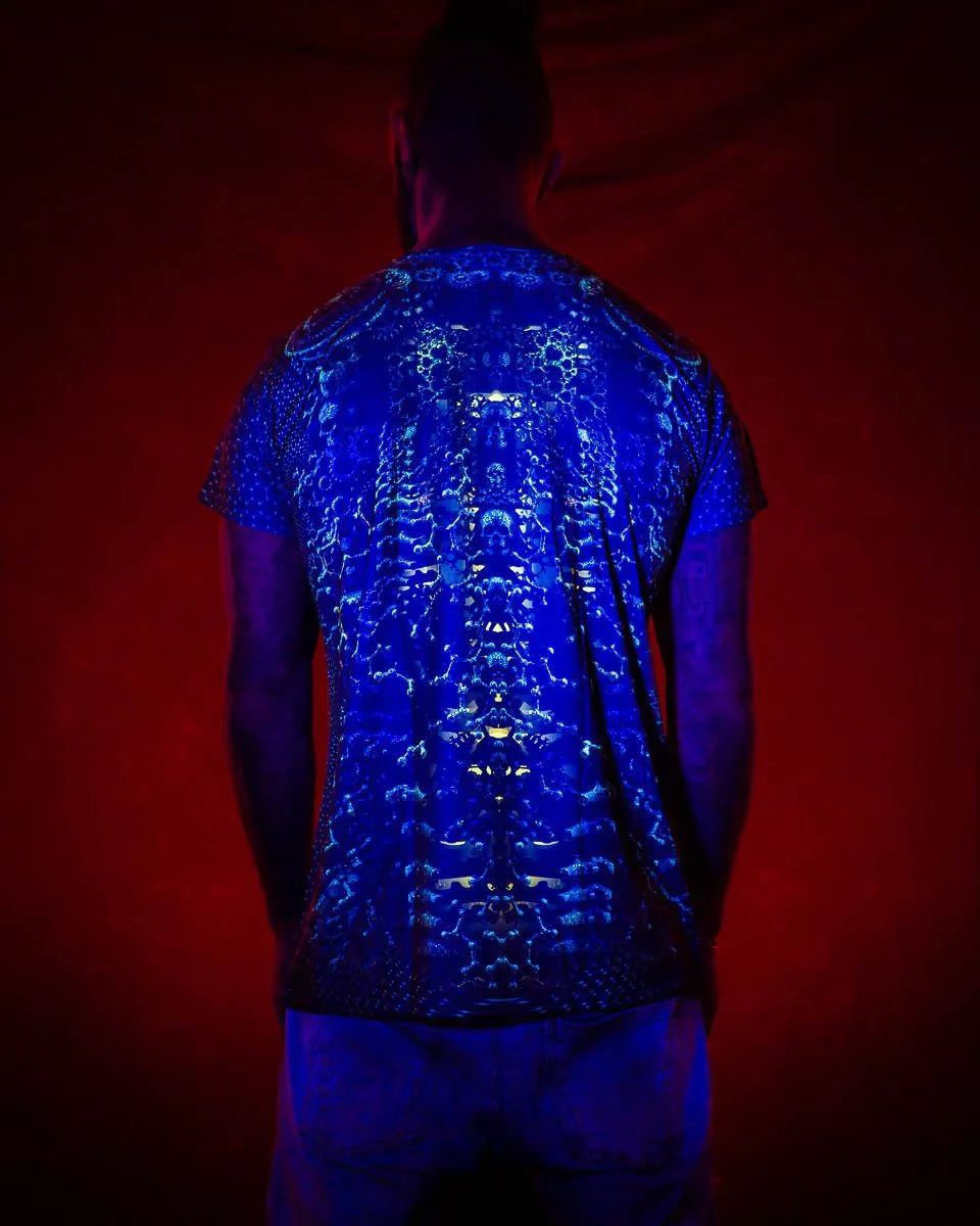 Mens Rave Shirt | Psy Clothing | Sacred Geomery Shirt | Fractal Shirt | Biomech 1.0 (TS)