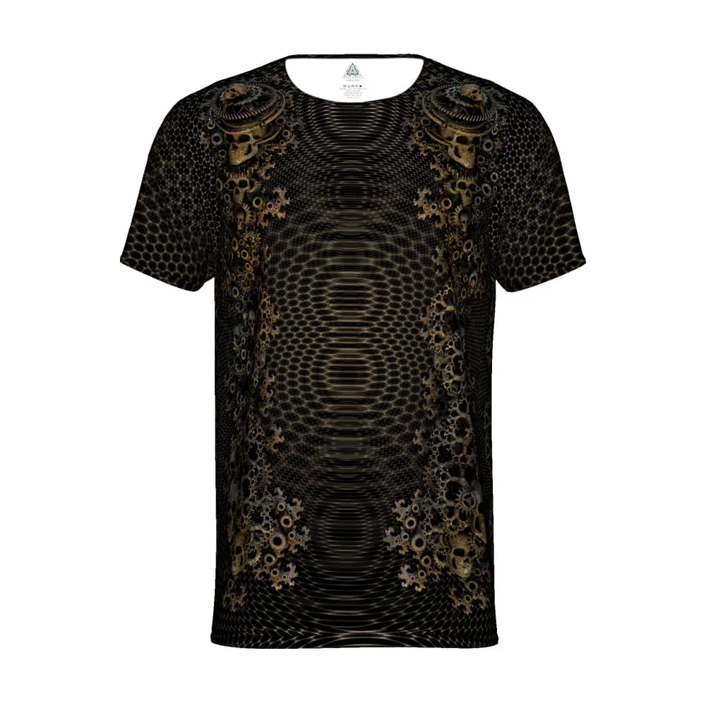 Mens Rave Shirt | Psy Clothing | Sacred Geomery Shirt | Fractal Shirt | Biomech 1.0 (TS)