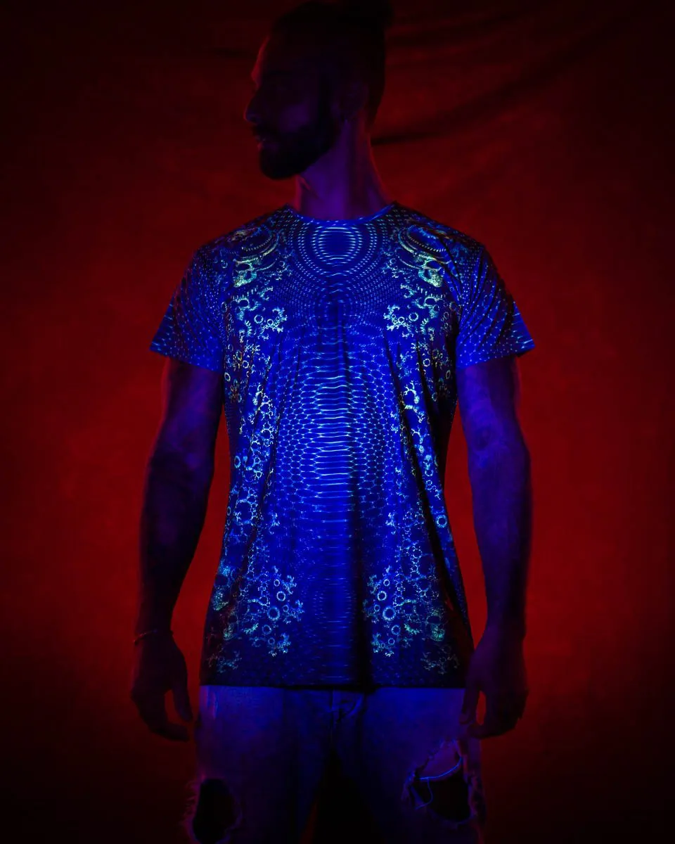 Mens Rave Shirt | Psy Clothing | Sacred Geomery Shirt | Fractal Shirt | Biomech 1.0 (TS)