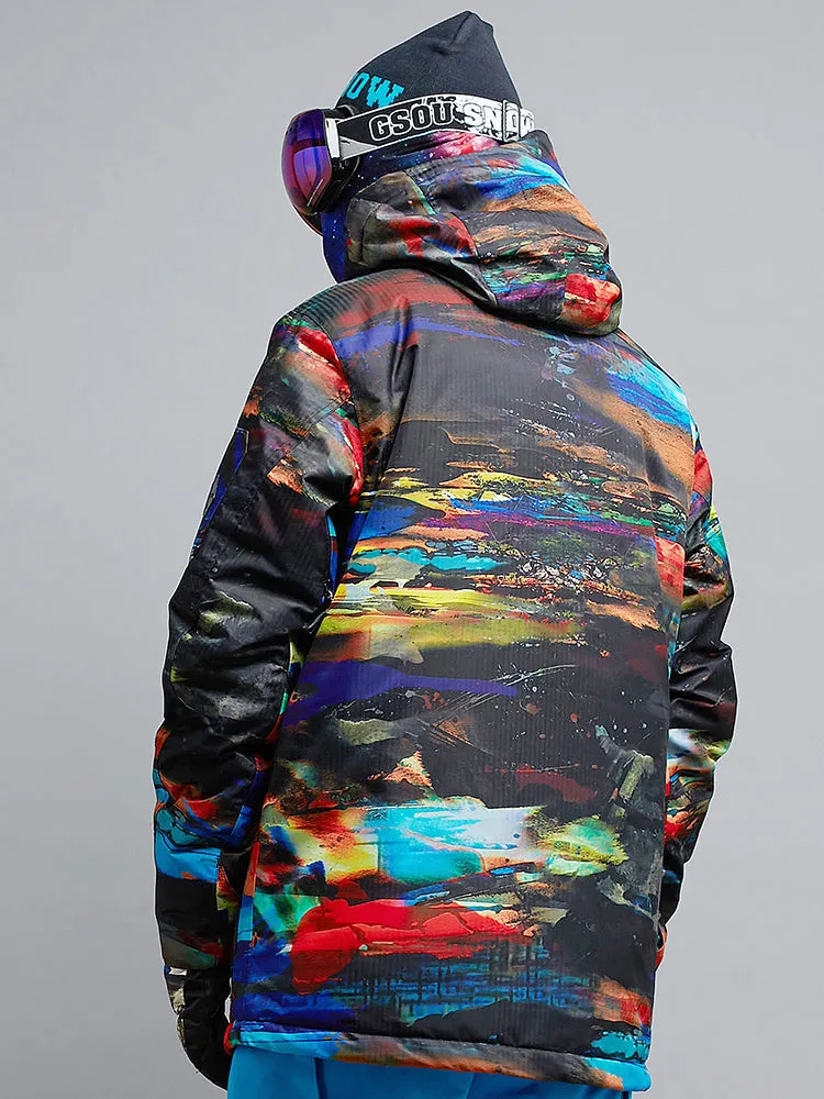 Men's Snowboard Jacket Colorful High Windproof Waterproof Winter Ski Jackets