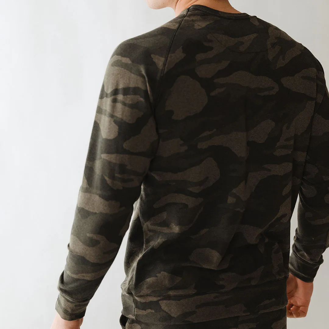 Men's Sweatshirt, Green Camo