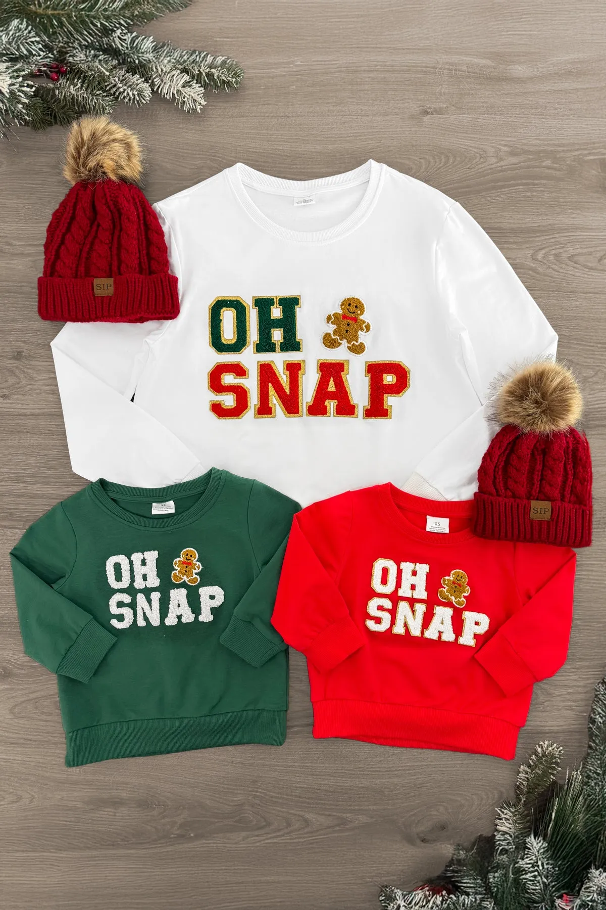 Mom & Kid - "Oh Snap" Chenille Patch Top