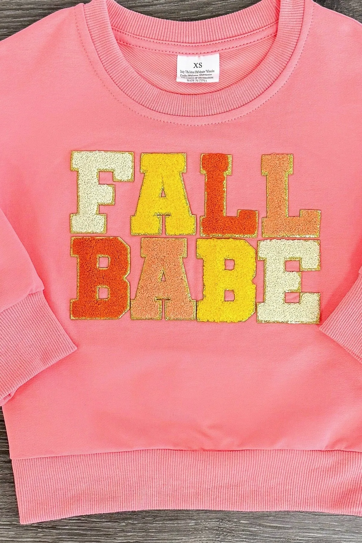 Mom & Me - "Fall Babe" Chenille Patch Top