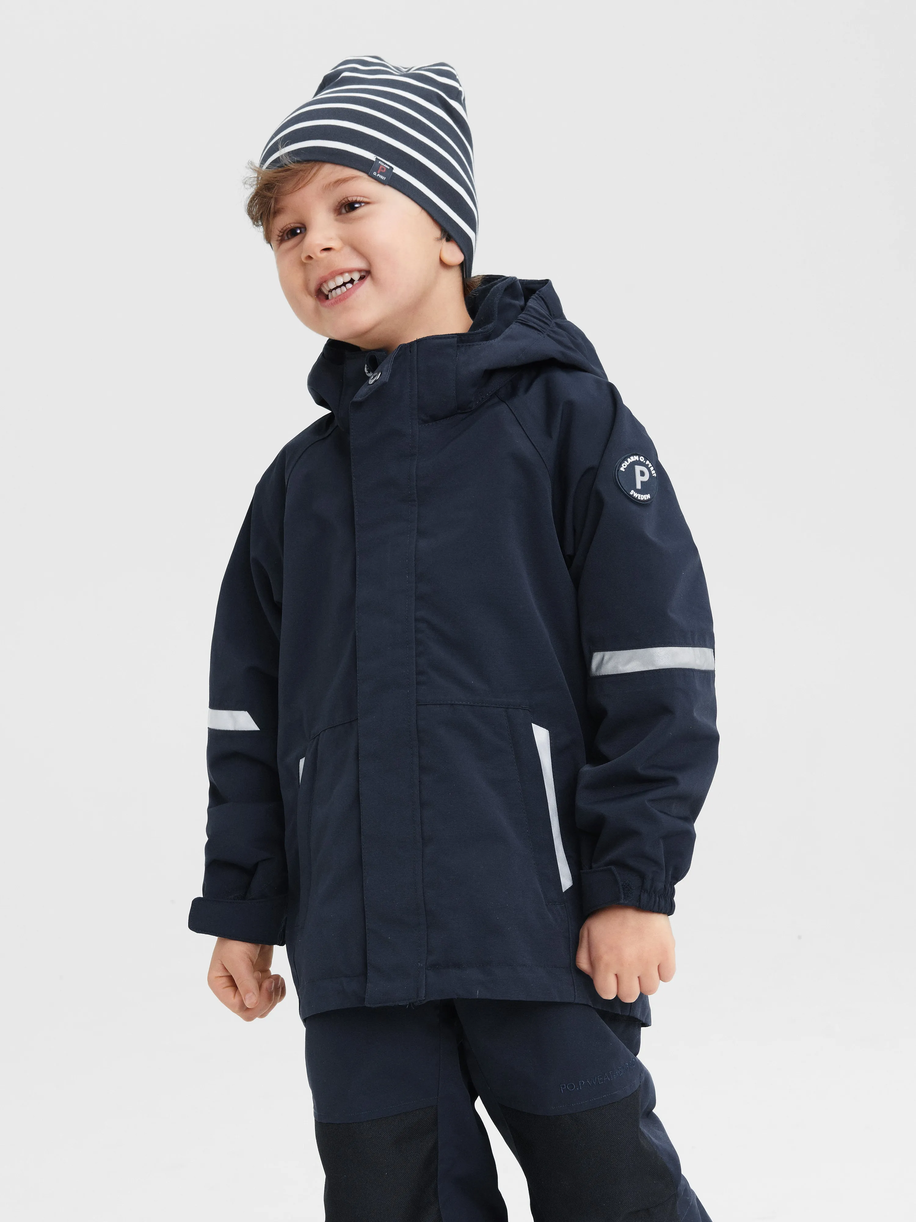 Navy Waterproof Kids School Coat