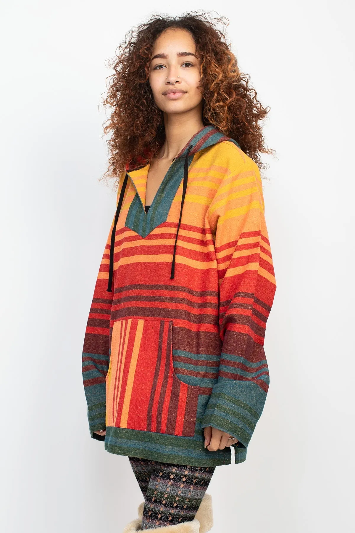 Ombre Striped Unisex Baja Hoodie