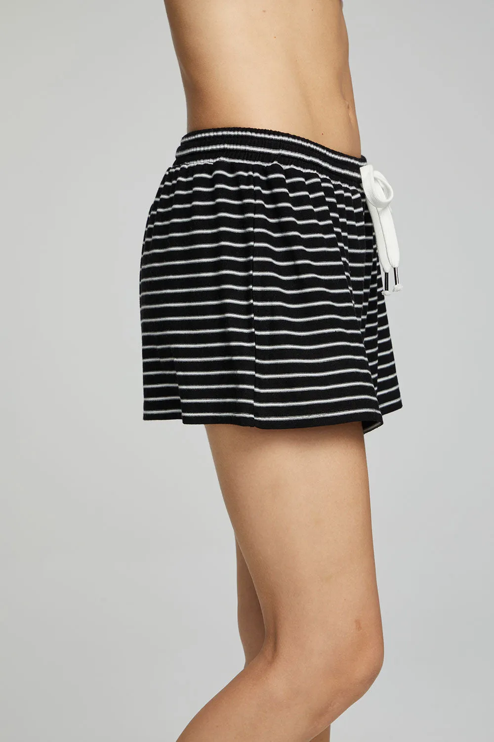 Paseo Shorts - Black and White Stripe