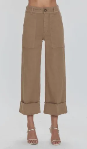 Pistola Maya Cuffed Hem Wide Leg Pants