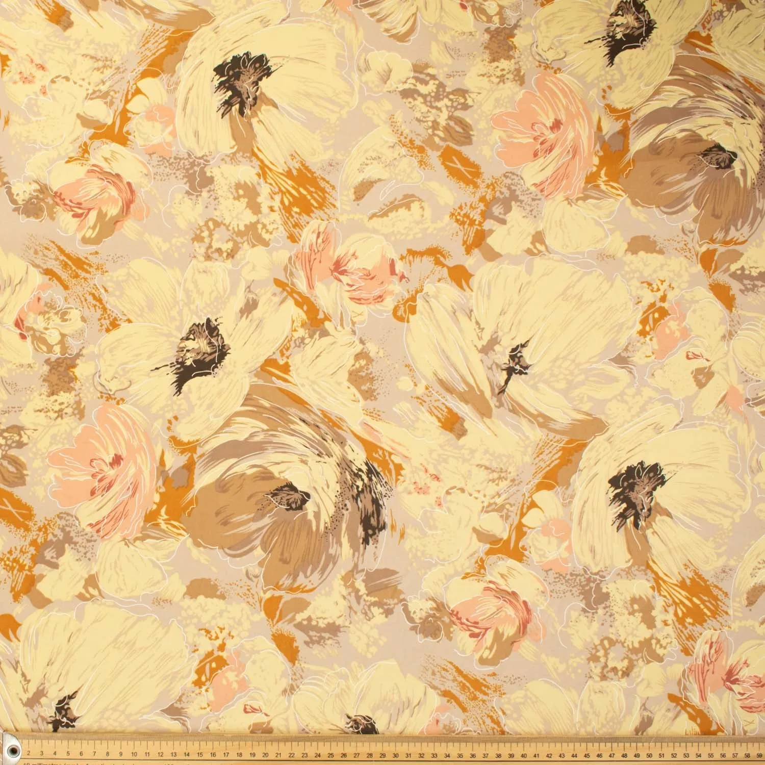 Printed Lining Design-11 Beige & Cream Florals