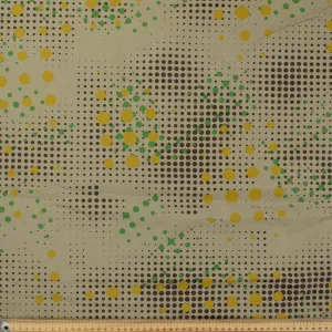 Printed Lining Design-12 Yellow & Green Dots on Khaki