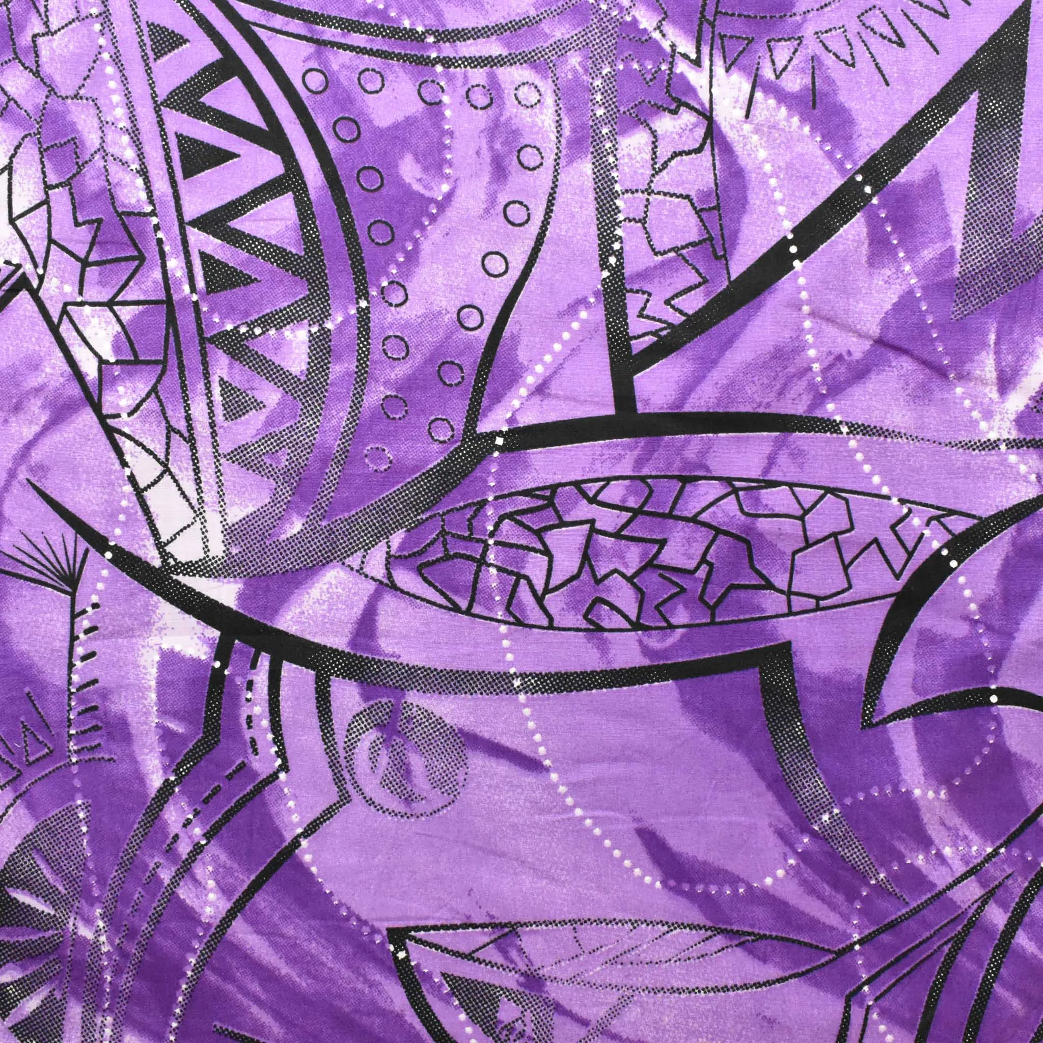 Purple Batik Cotton Print