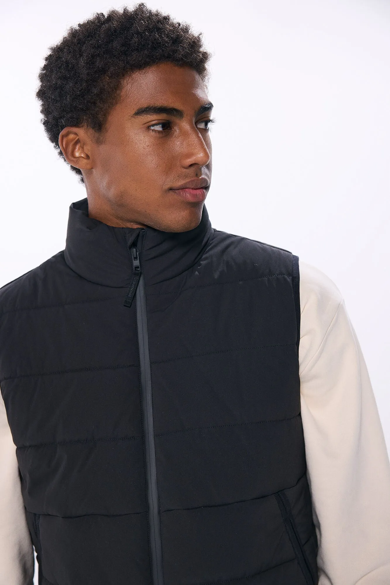 Quilted gilet - Black