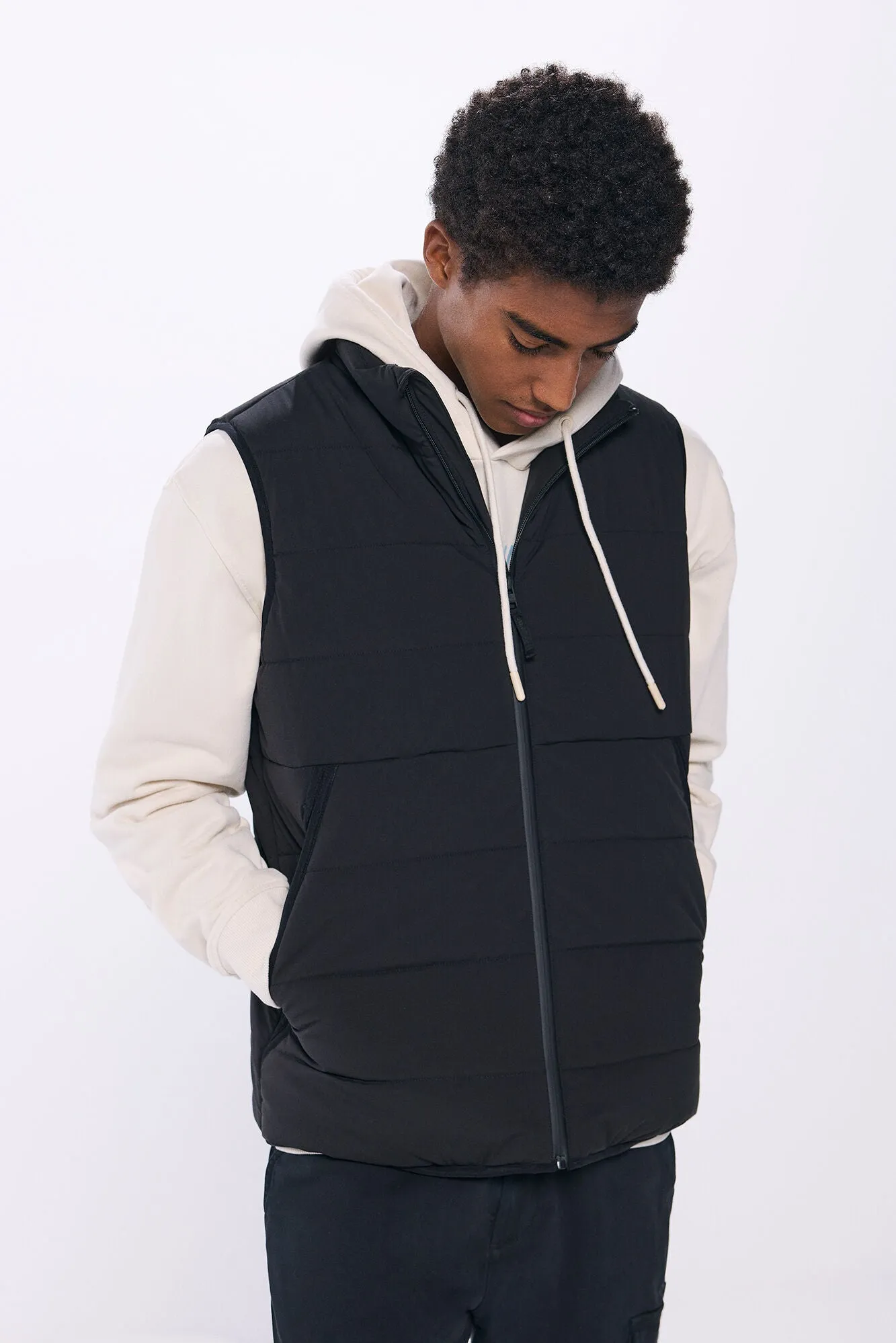 Quilted gilet - Black