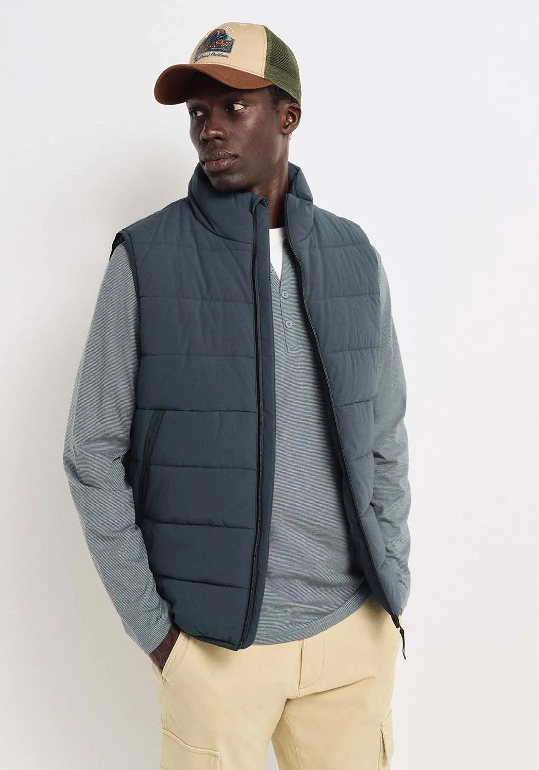 Quilted gilet - Blue