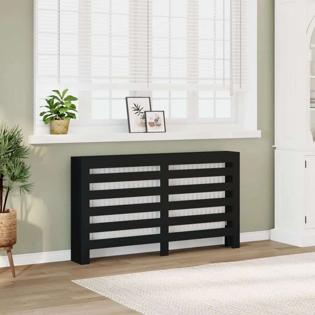 Radiator Cover Black 149x20x82 cm Engineered Wood