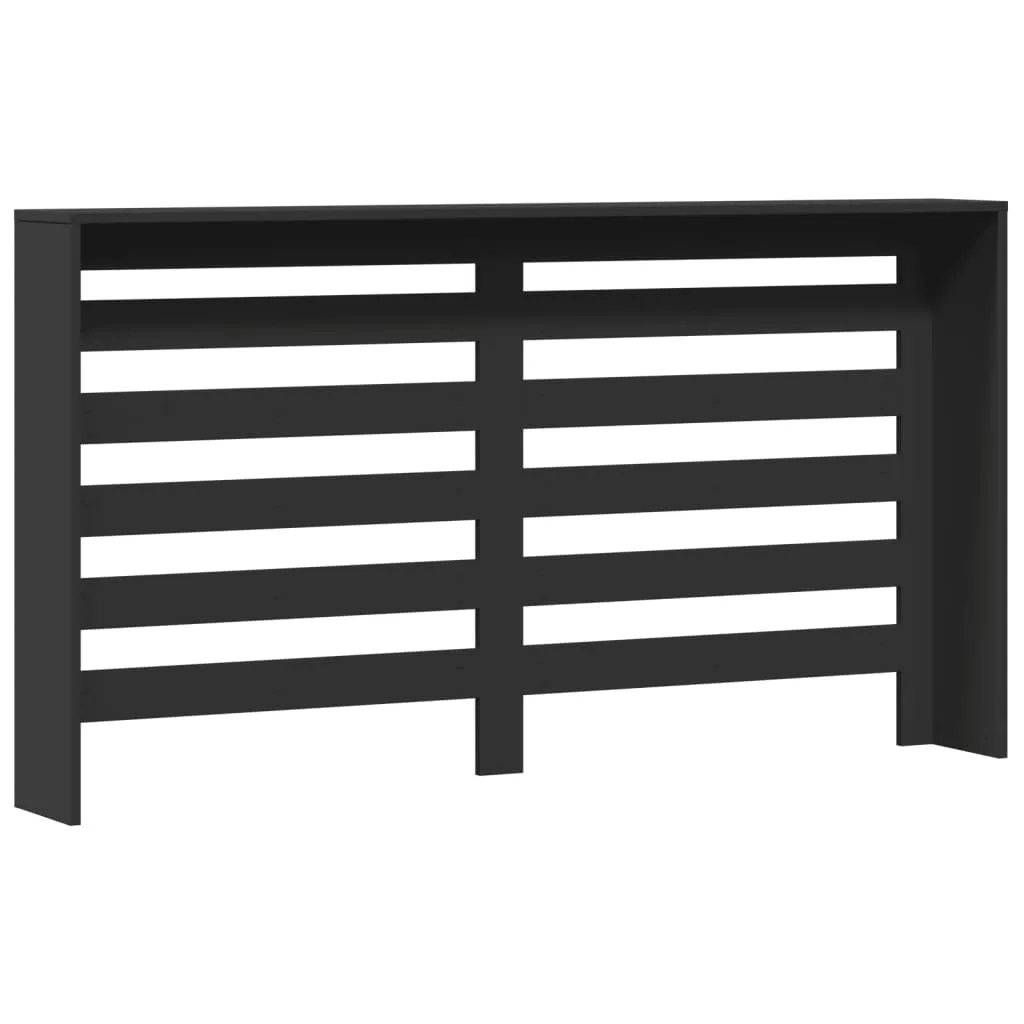 Radiator Cover Black 149x20x82 cm Engineered Wood