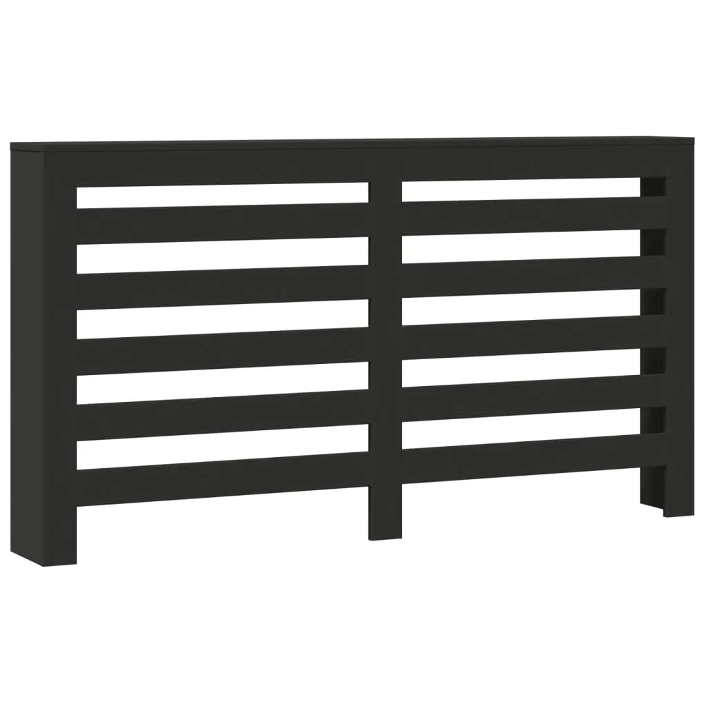 Radiator Cover Black 149x20x82 cm Engineered Wood