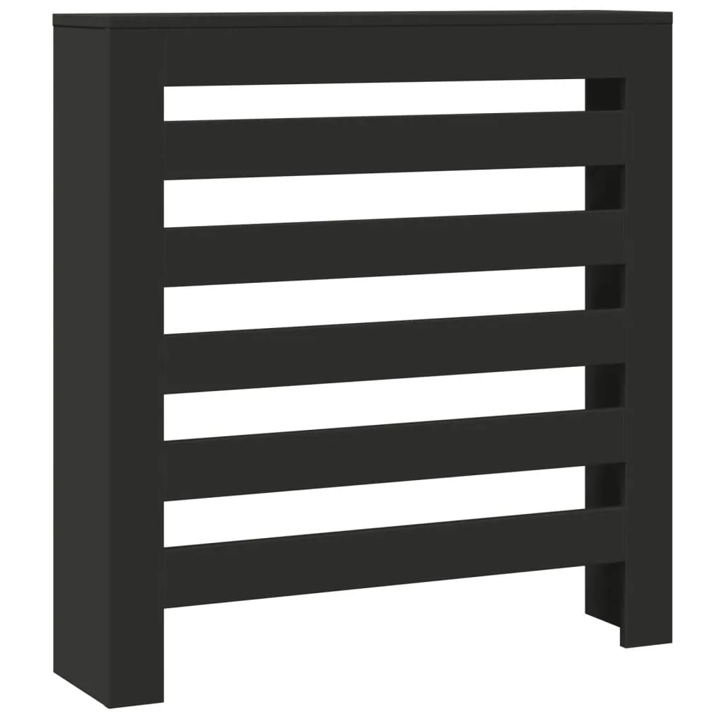 Radiator Cover Black 78x20x82 cm Engineered Wood