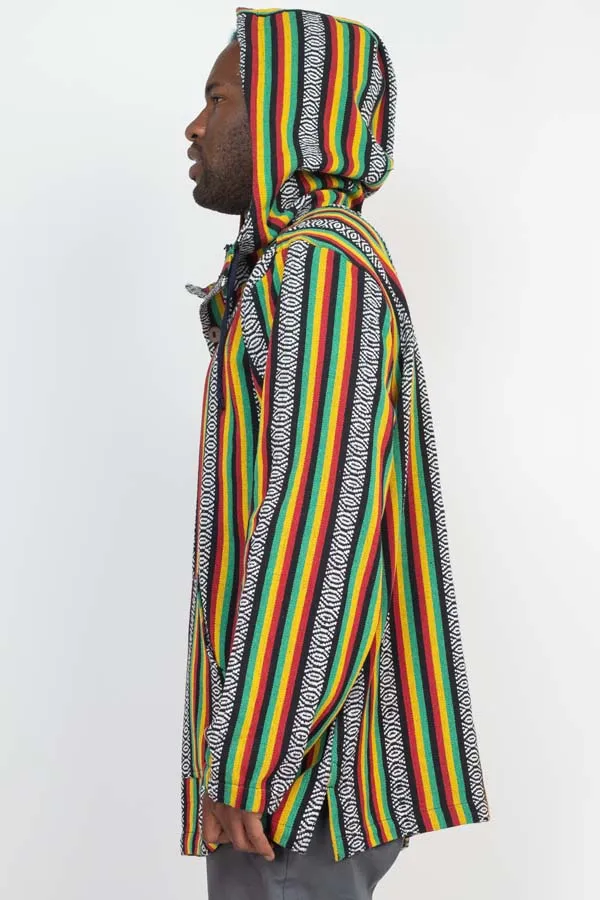 Rasta Baja Button Hoodie