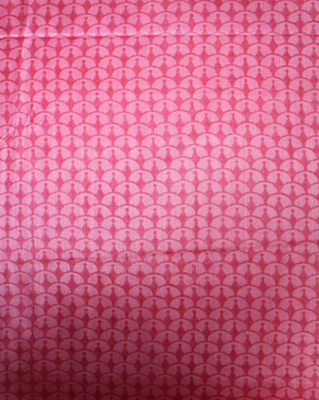 Red And Pink Abstract Design Tussar Silk Fabric