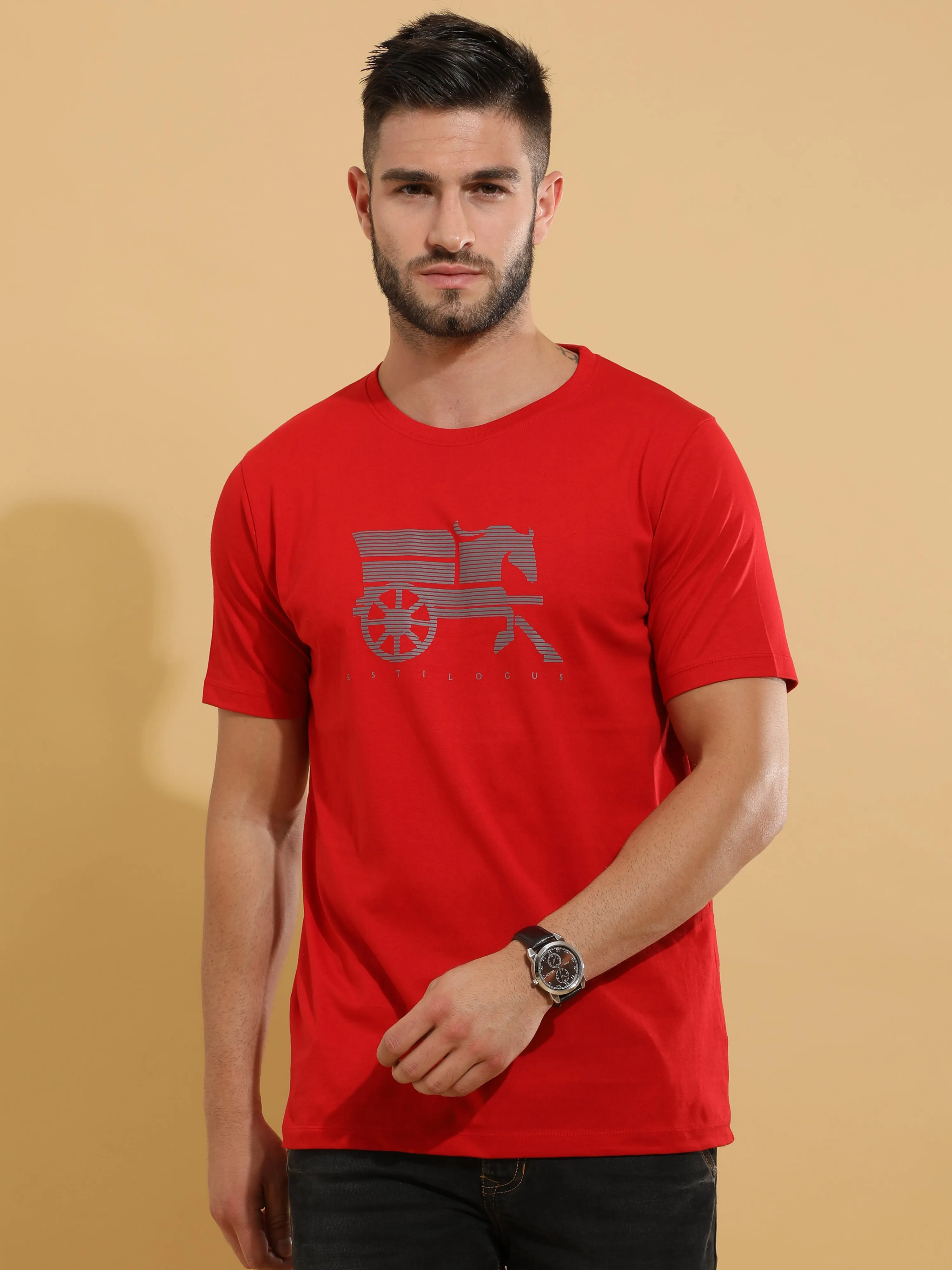 Red Horse Crewneck T-Shirt