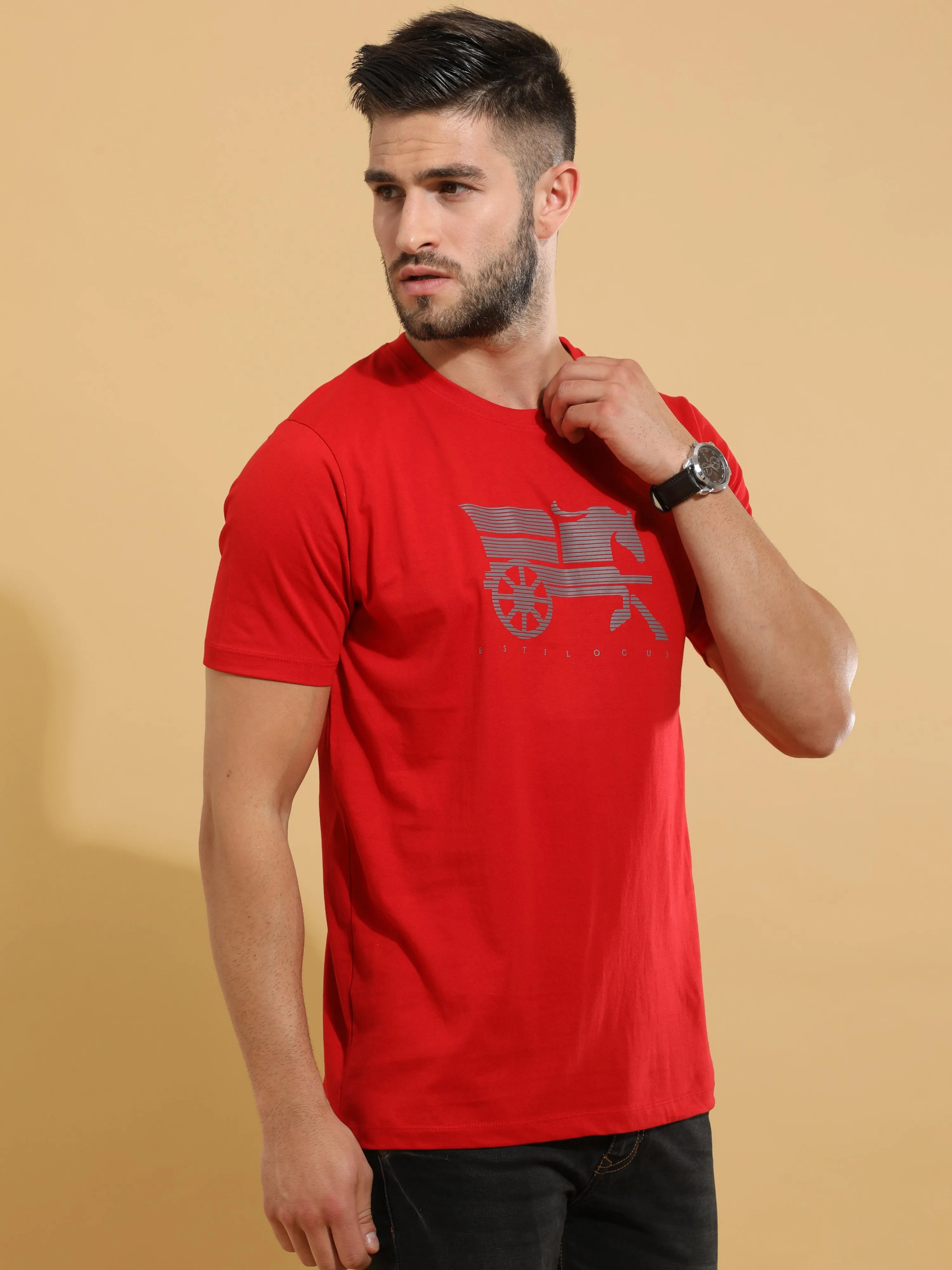 Red Horse Crewneck T-Shirt