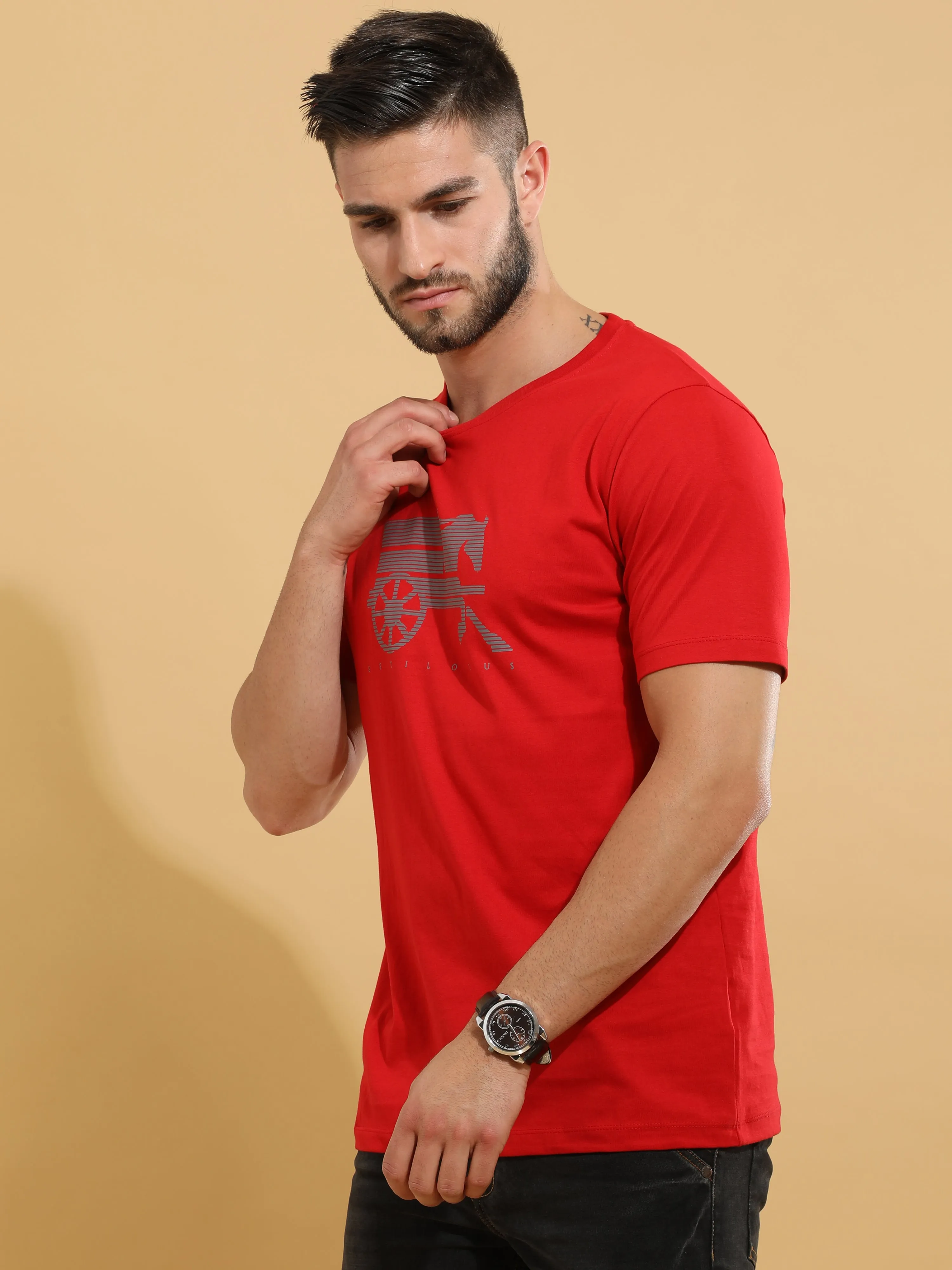 Red Horse Crewneck T-Shirt