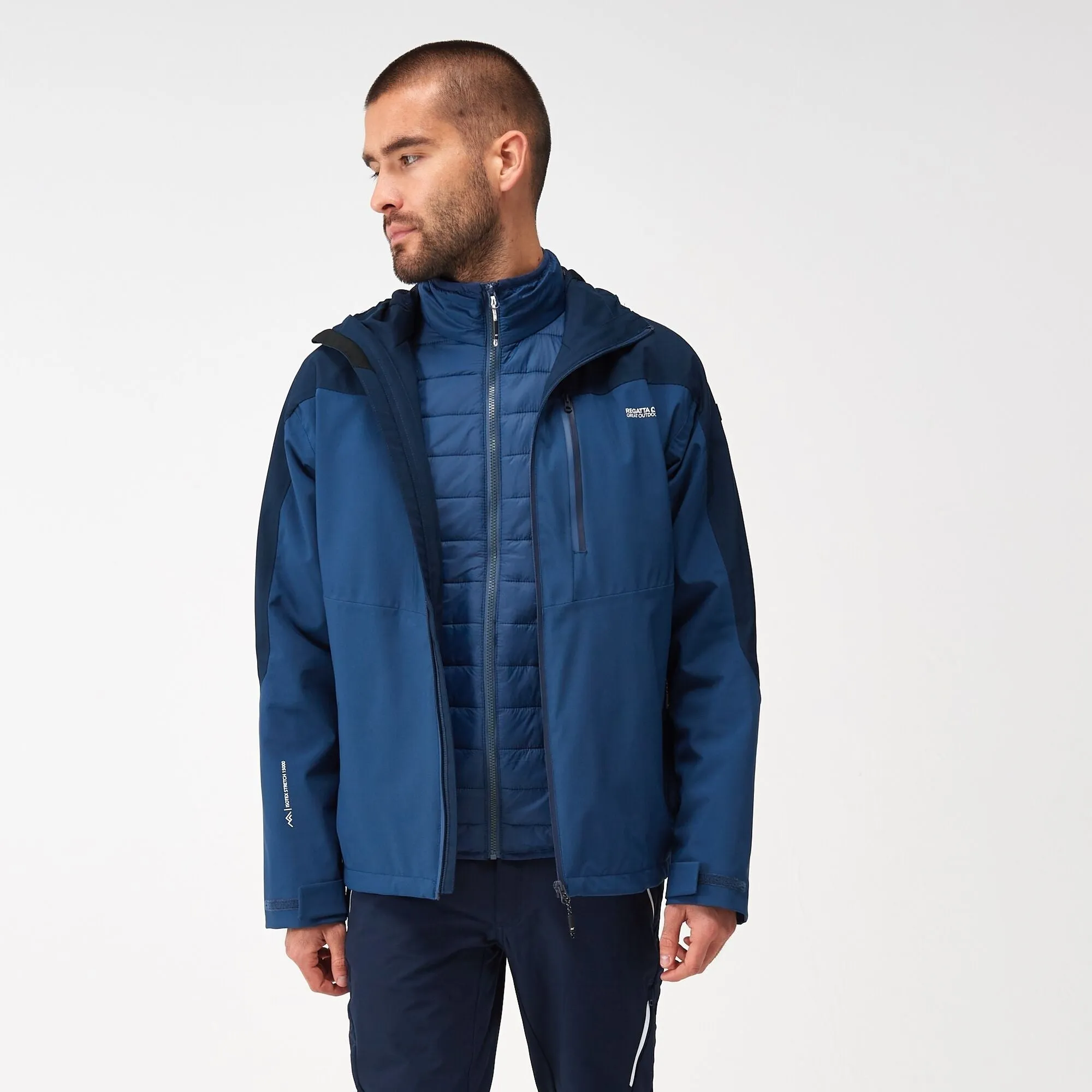 Regatta Men's Wentwood VIII 3-In-1 Waterproof Jacket Navy