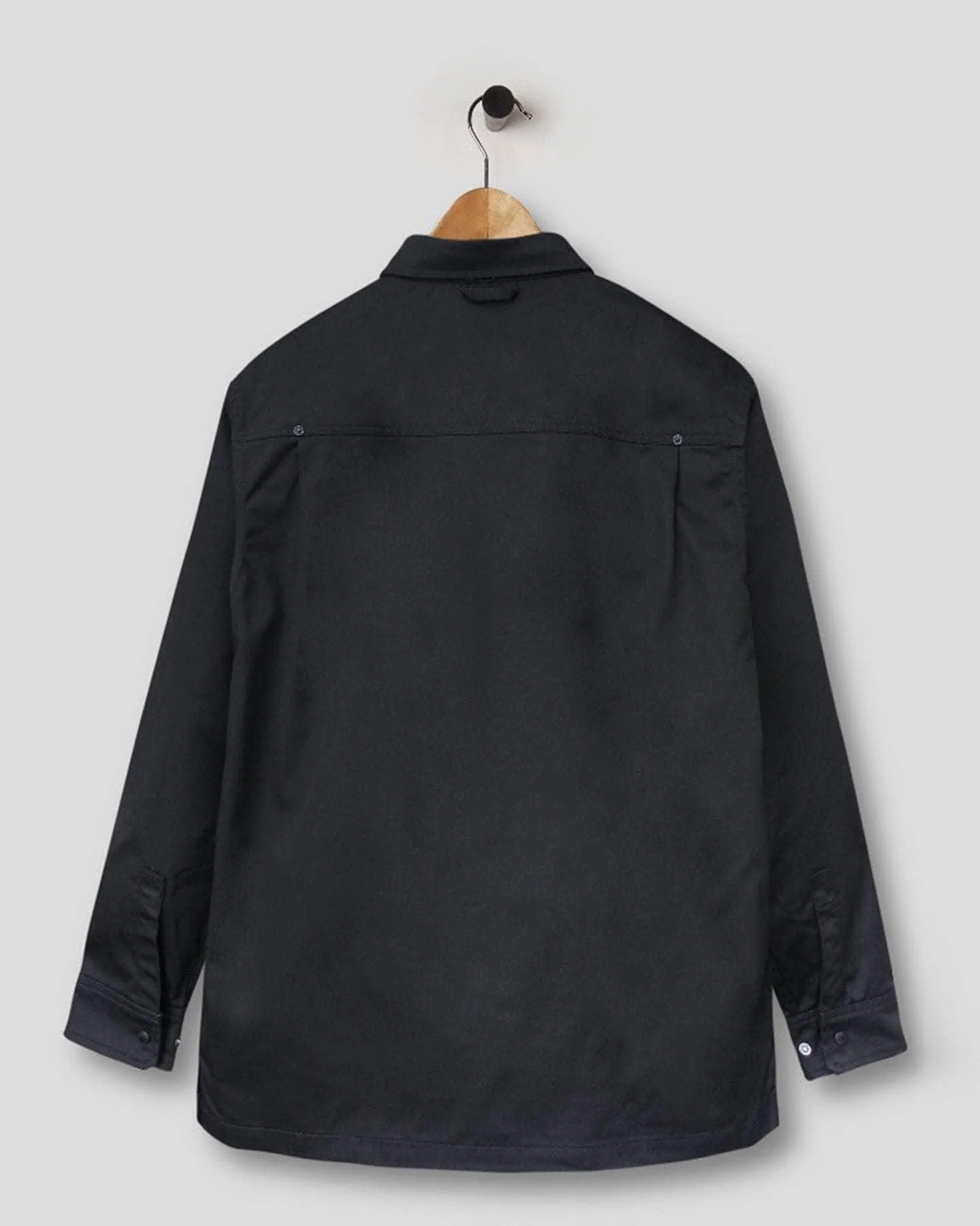 Relaxed Snap Button Shirt Black