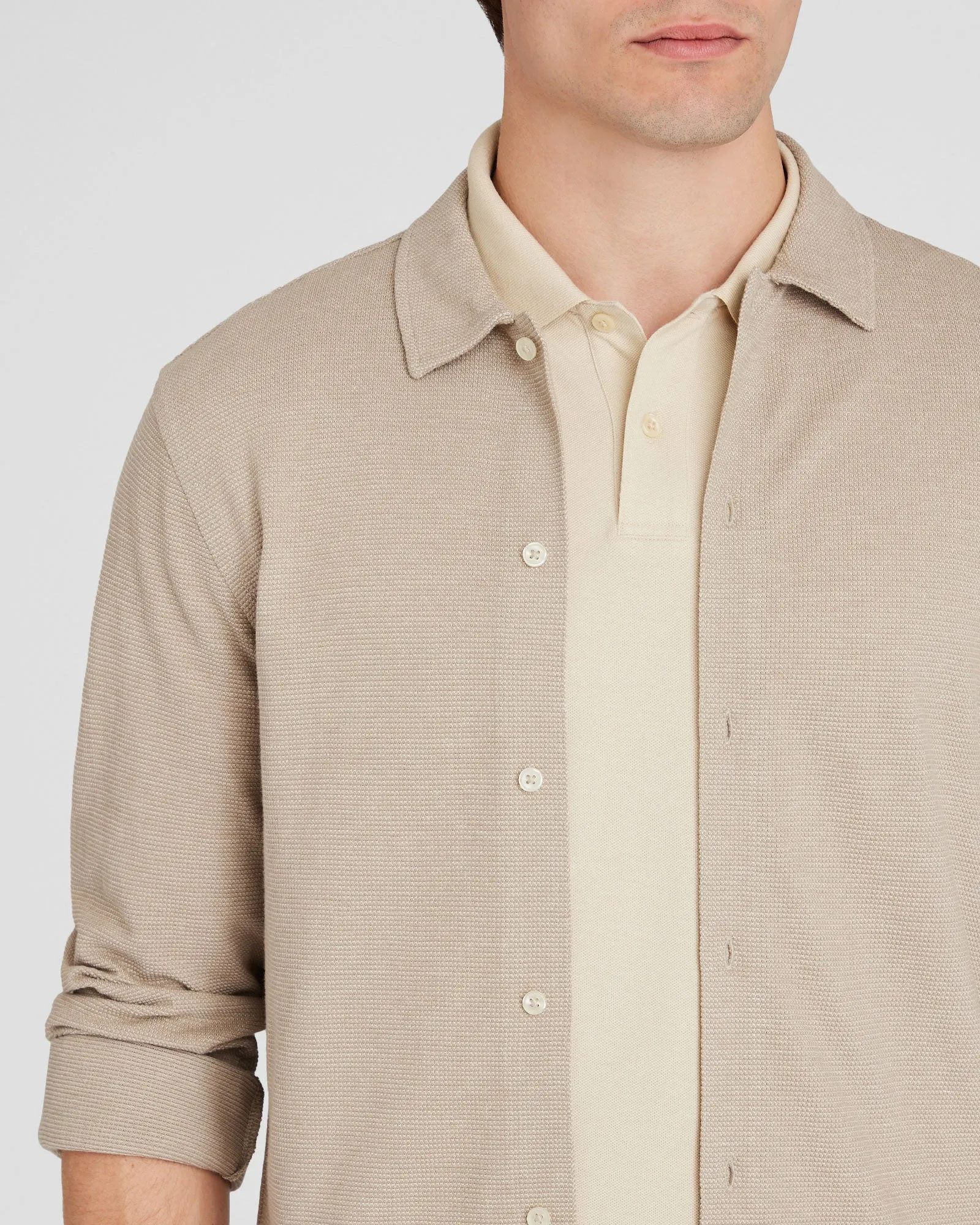 Relaxed Waffle Knit Shirt