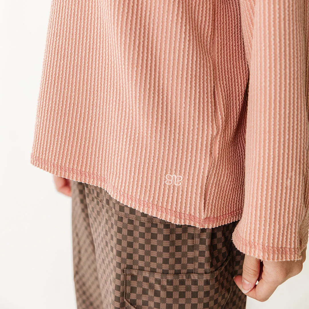 Sabrina Ribbed Pullover, Dusty Rose