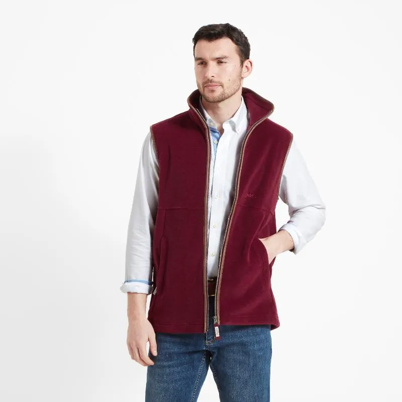 Schoffel Oakham Fleece Gilet - Claret