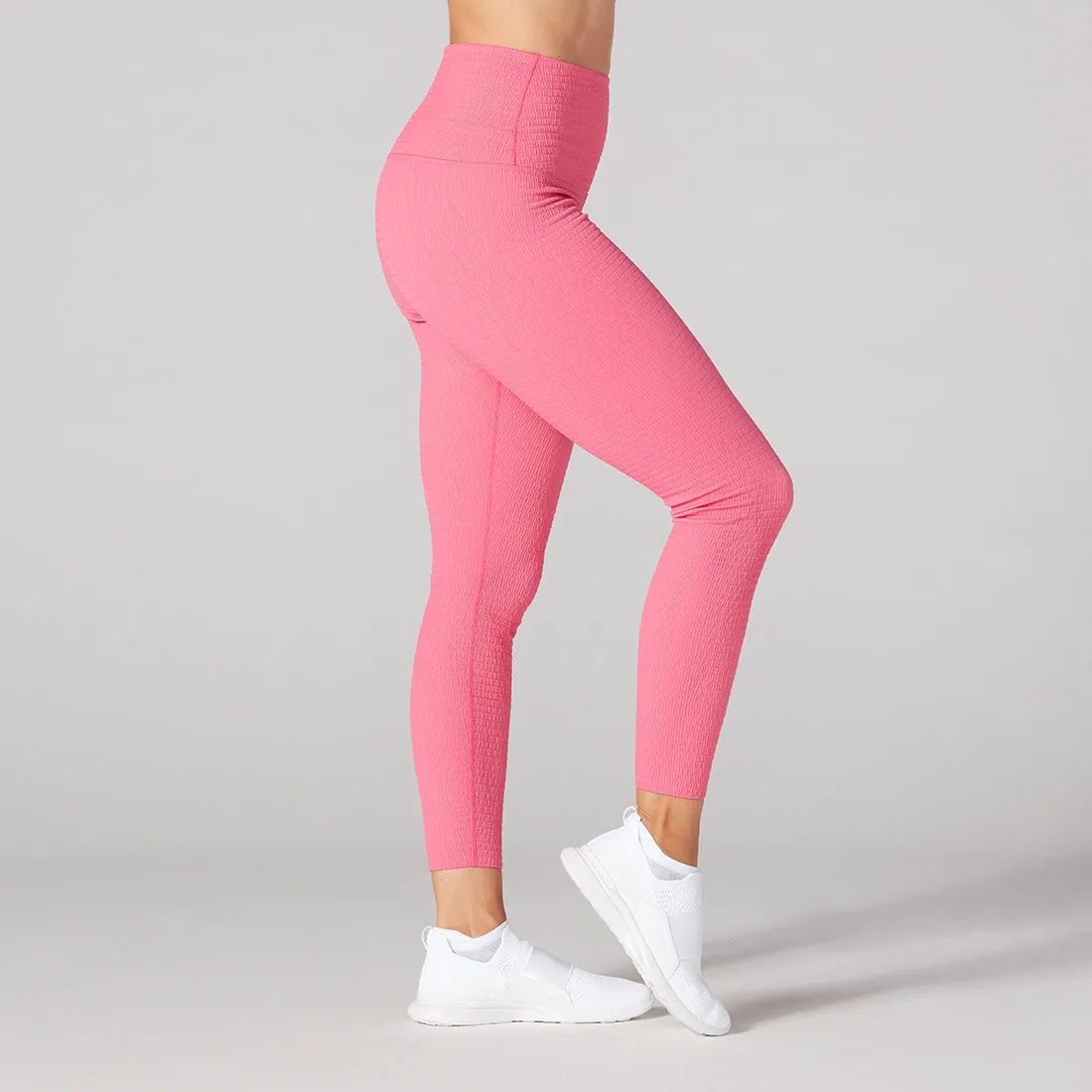 Seersucker High Waisted 7/8 Leggings *