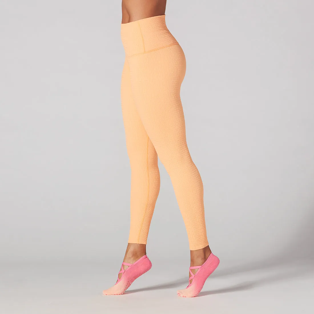 Seersucker High Waisted 7/8 Leggings *