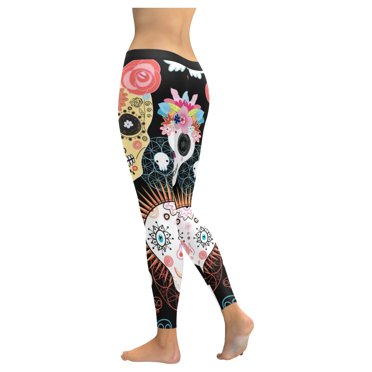 Skulls Women's Low Rise Leggings (Invisible Stitch)