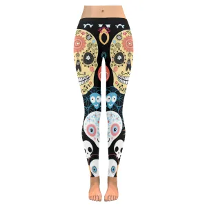 Skulls Women's Low Rise Leggings (Invisible Stitch)