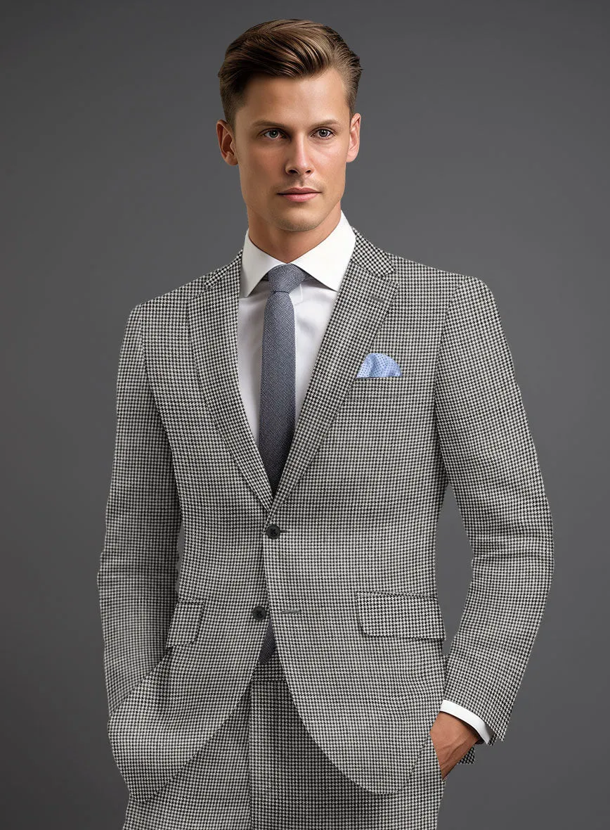 Solbiati BW Houndstooth Linen Suit