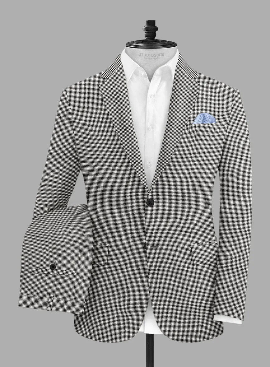 Solbiati BW Houndstooth Linen Suit