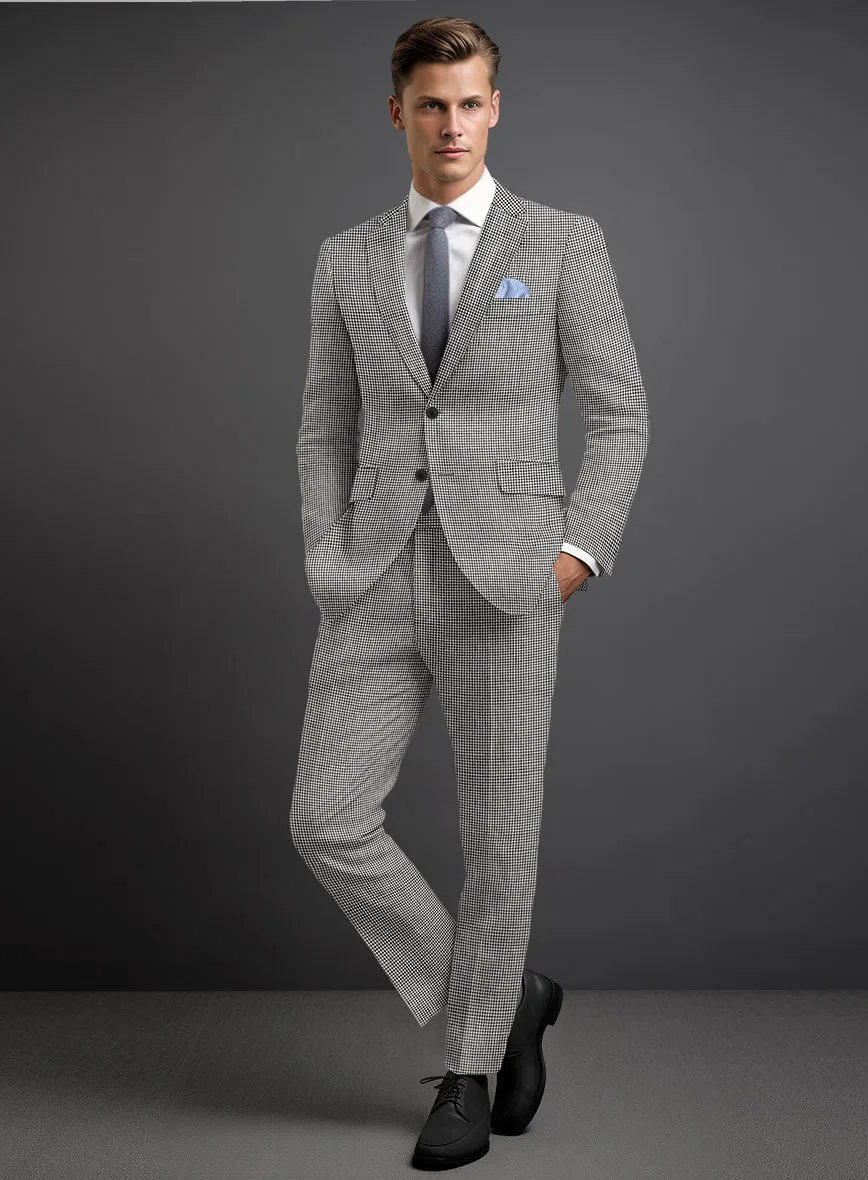 Solbiati BW Houndstooth Linen Suit