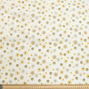 Stof Fabrics Josie &Theo Floral on White Cotton Prints