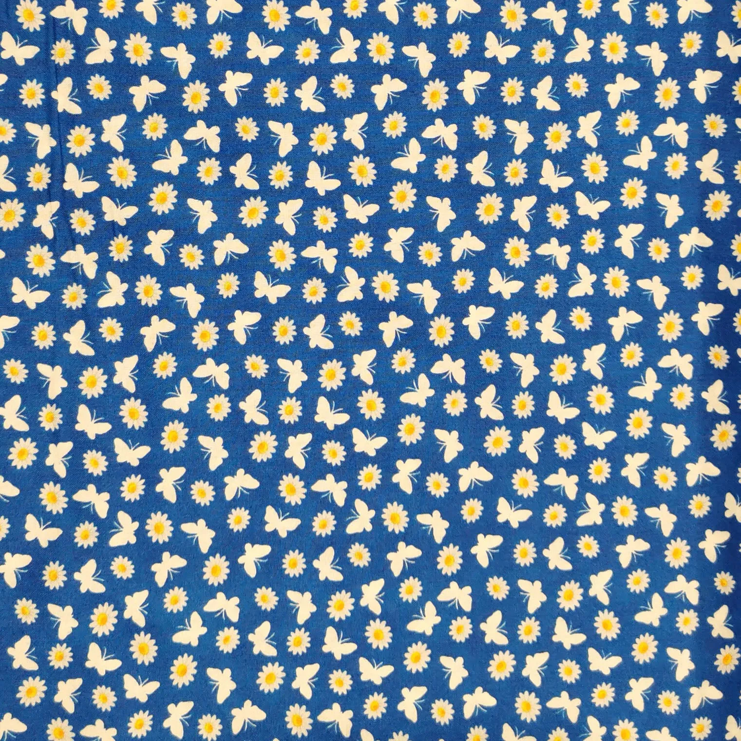 Stof Fabrics Thomsen Bears Floral & Butterfly on Blue Cotton Prints