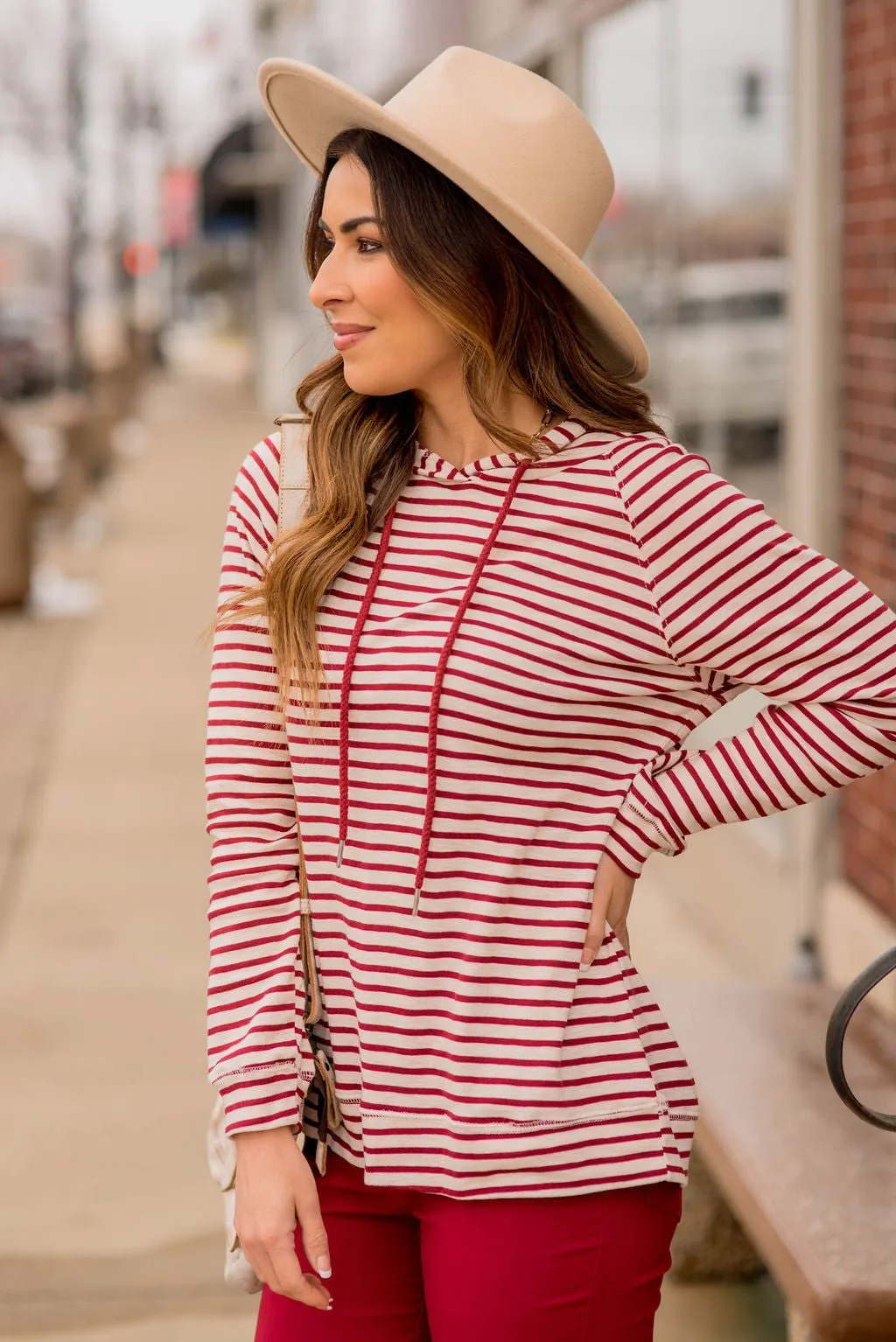 Striped Lightweight Game Day Hoodie