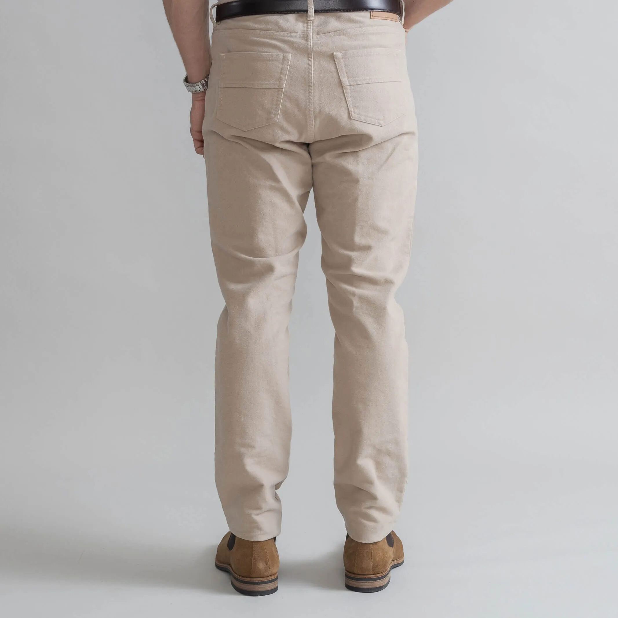 The Tan Moleskin Franklin 5 Pocket Custom Pant