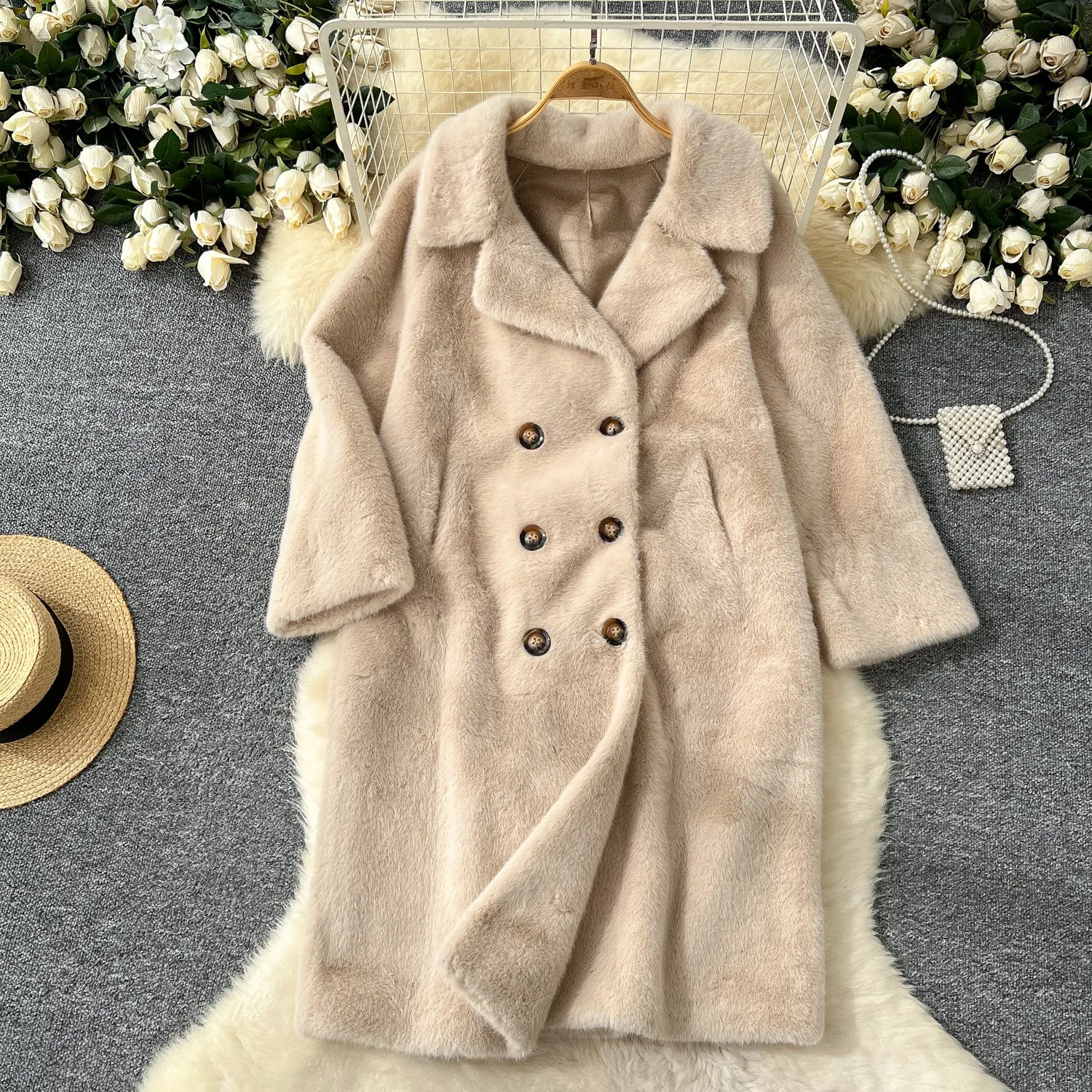 Thermal Soft Imitation Furry Coat