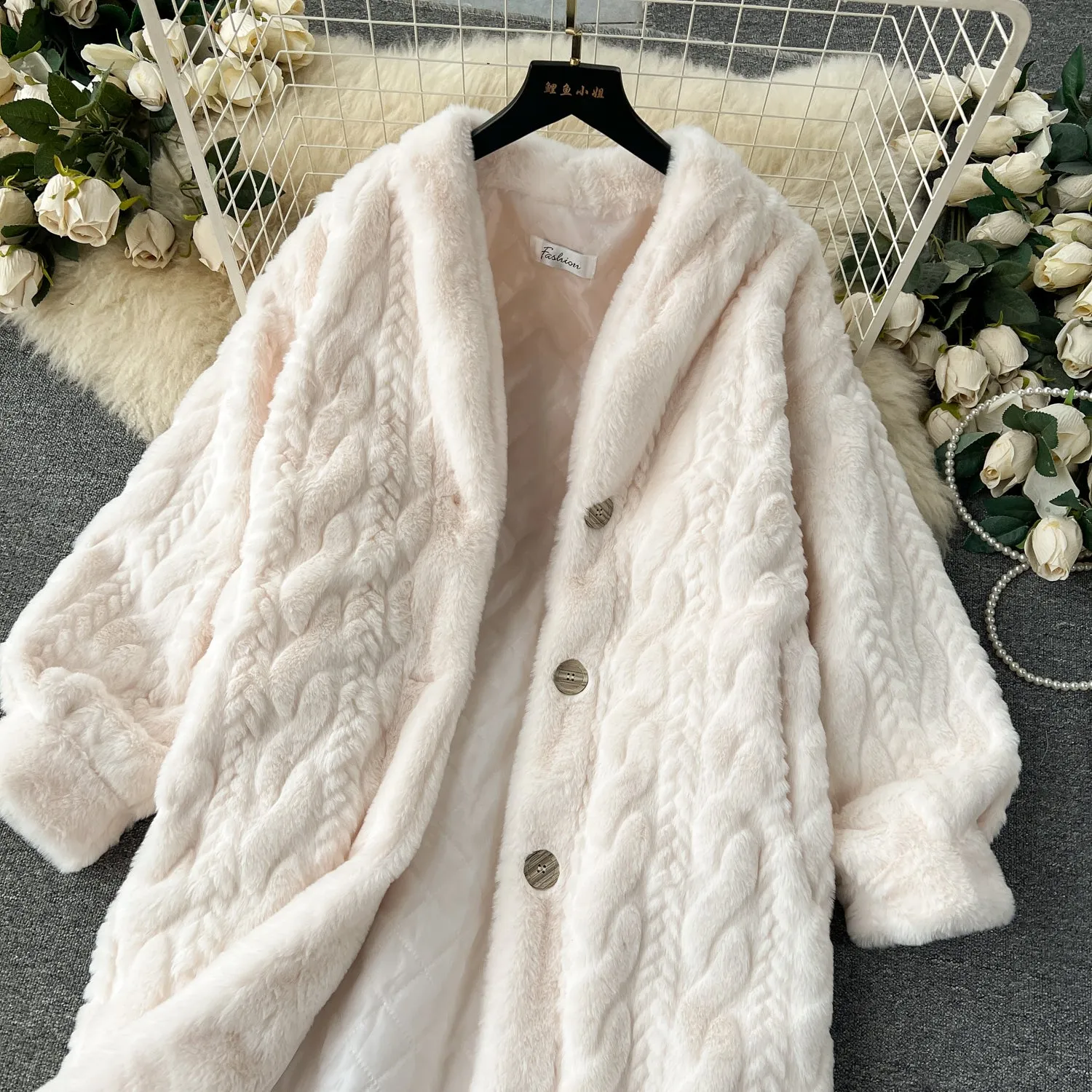 Thermal Soft Twisted Plush Coat