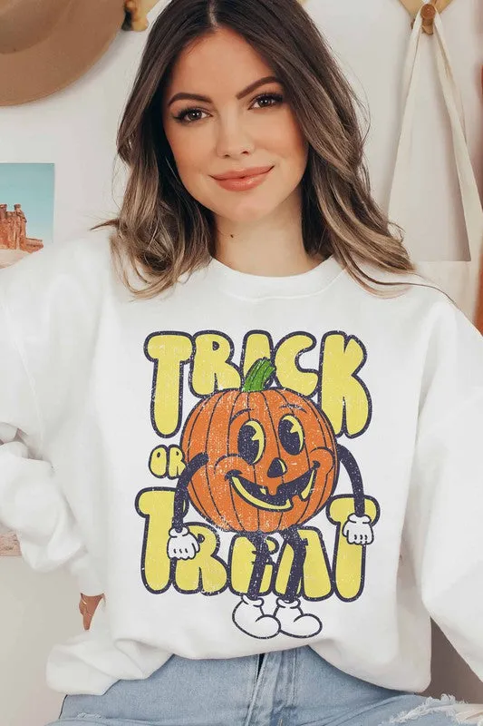 TRICK OR TREAT PUMPKIN SWEATSHIRT PLUS SIZE