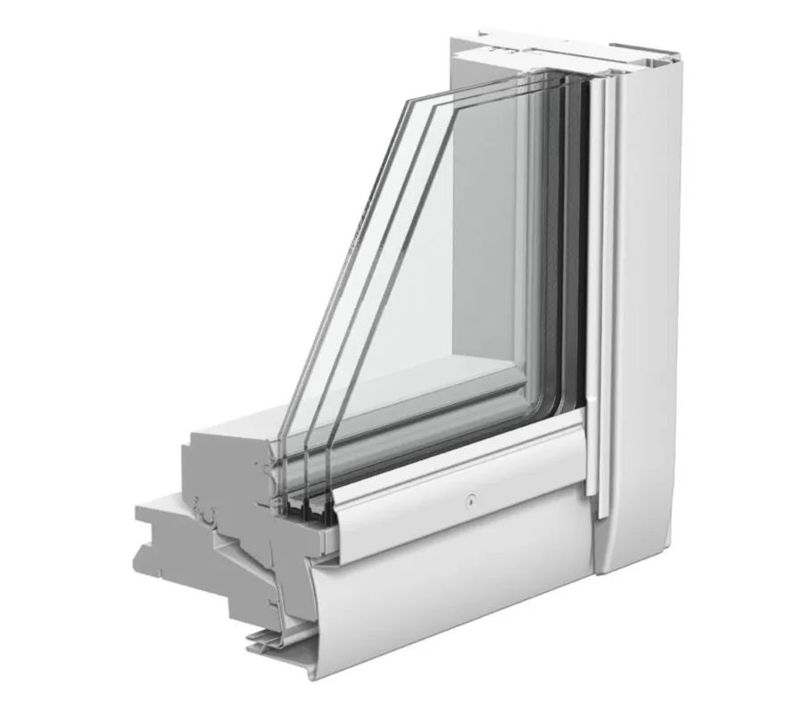 VELUX GGL MK08 2069 Solar UV Heat Protection Glazing White Painted Centre-Pivot Window (78 x 140 cm)