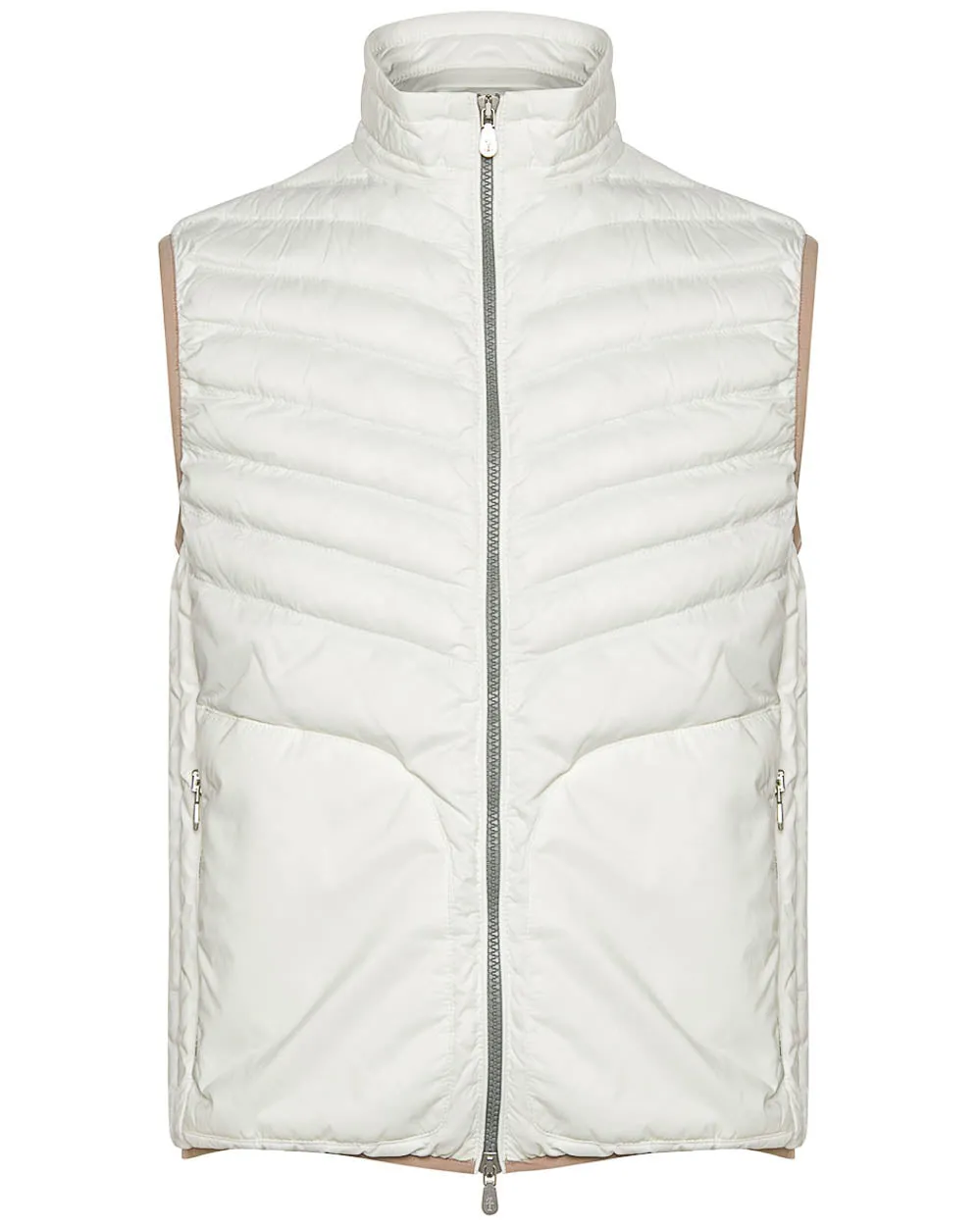 White Nylon Quilted Vest