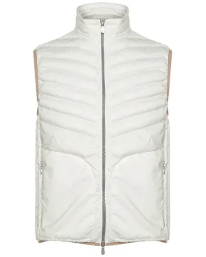 White Nylon Quilted Vest